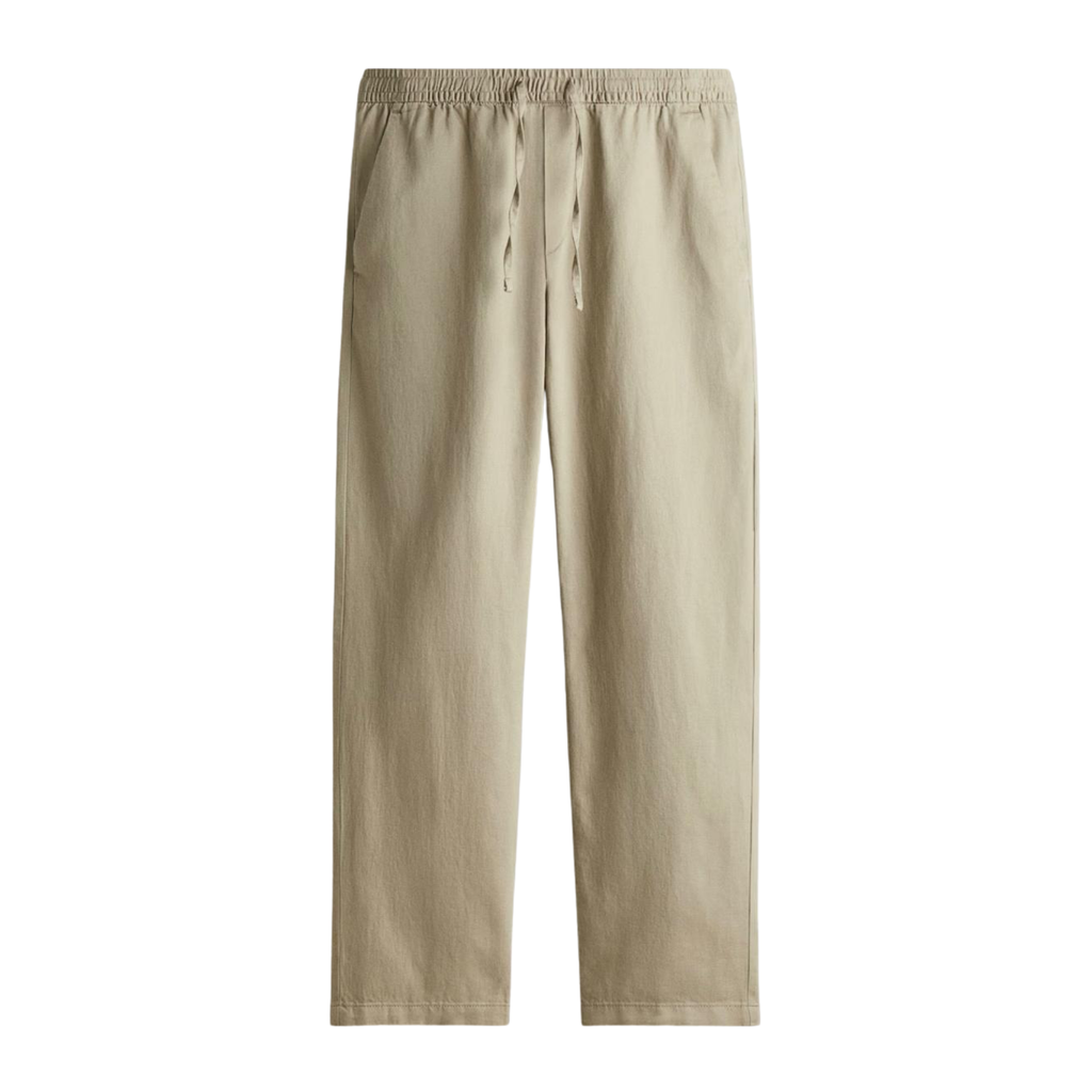 Pure Linen Relaxed Trousers — Sand