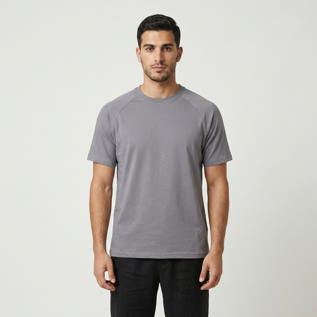 Tycoon Premium Cotton Raglan Basic T-Shirt — Grey