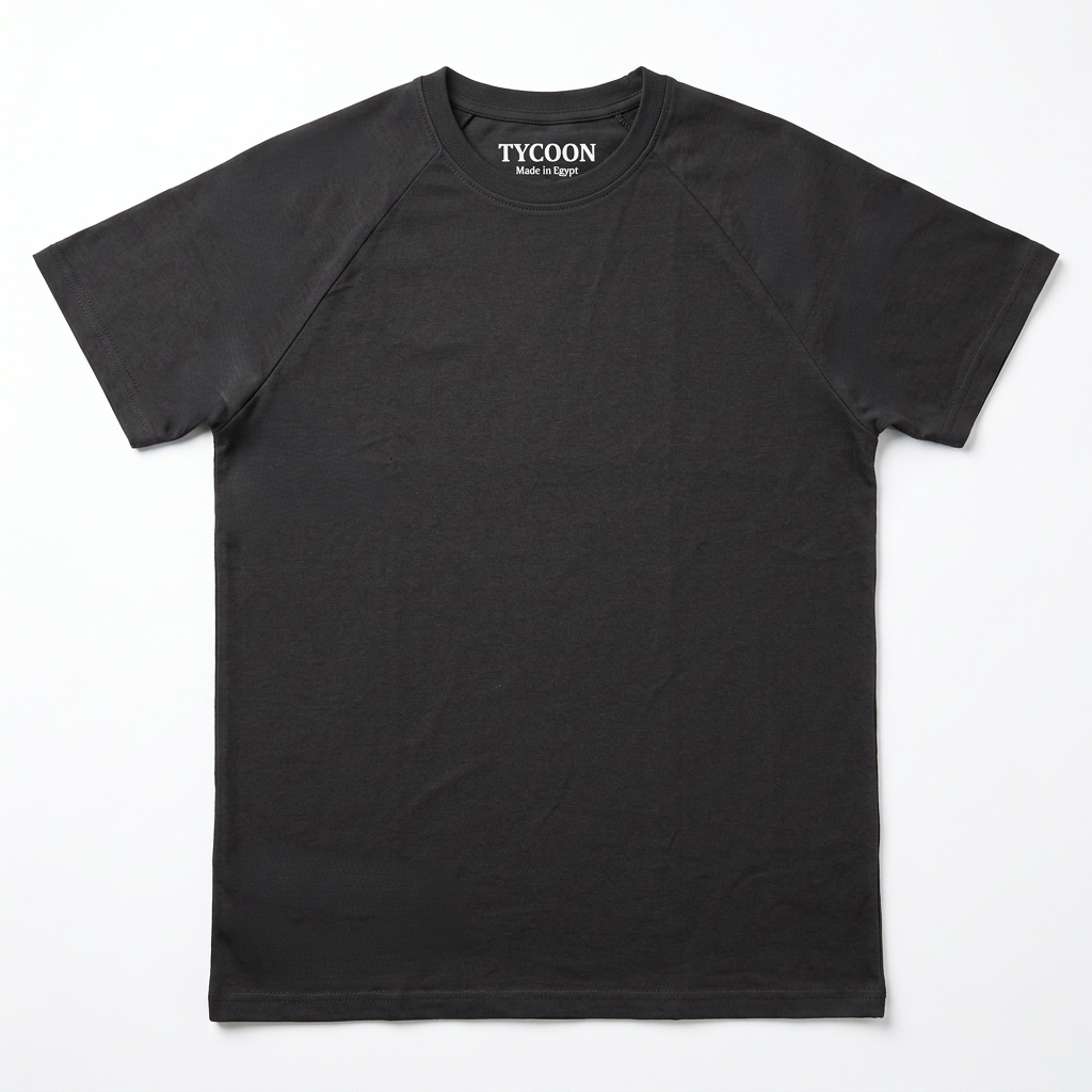 Tycoon Premium Cotton Raglan Basic T-Shirt — Black