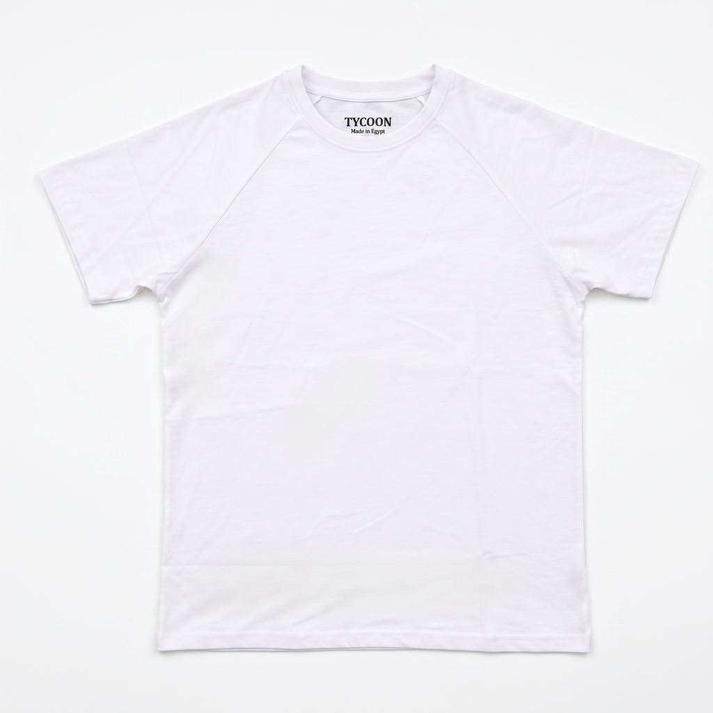 Tycoon Premium Cotton Raglan Basic T-Shirt — White